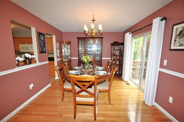 Chandelier, Dining room, Interior, Wood Texture Flooring