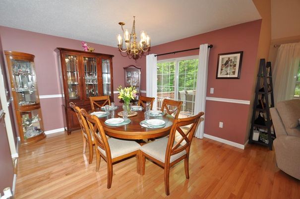 Chandelier, Dining room, Interior, Wood Texture Flooring