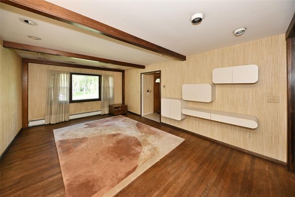 Interior, Recessed Lighting, Wooden Beams, Wood Texture Flooring