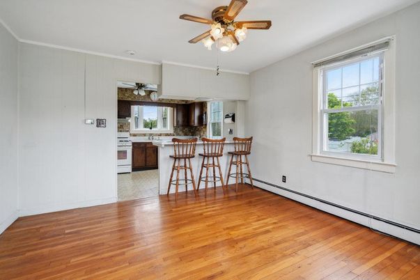 Empty room, Interior, Kitchen, Wood Texture Flooring
