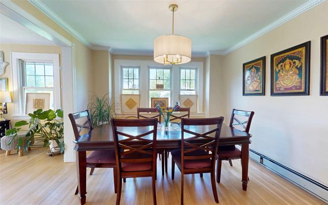 Chandelier, Dining room, Fireplace, Interior, Pendant Lights, Wood Texture Flooring