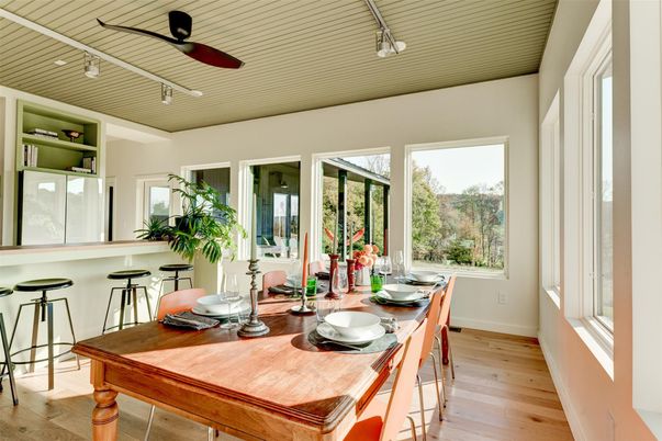 Dining room, Interior, Wood Texture Flooring