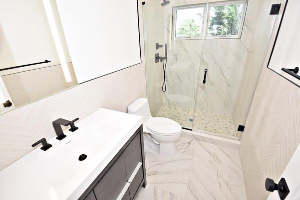 Bathroom, Glass Shower, Interior, Marble, Marble Walls