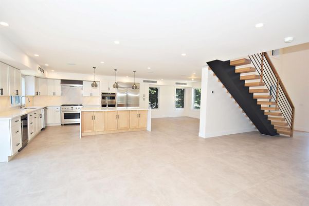 Interior, Kitchen, Pendant Lights, Recessed Lighting, Stainless Steel Appliances
