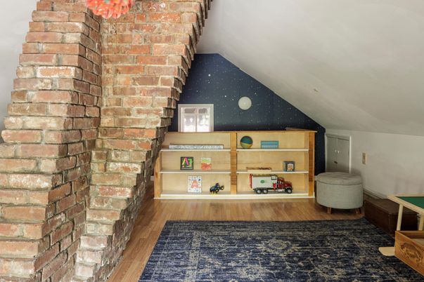 Interior, Stone Walls, Wood Texture Flooring