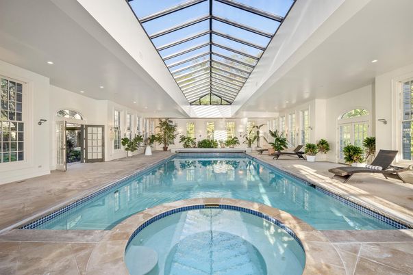 Glass Ceilings, Interior, Pool, Recessed Lighting, Sun Room