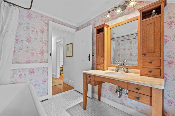 Bathroom, Interior, Wood Texture Flooring
