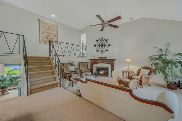 Fireplace, Interior, Living room, Recessed Lighting