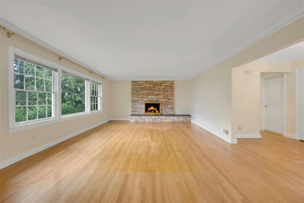 Empty room, Fireplace, Interior, Wood Texture Flooring