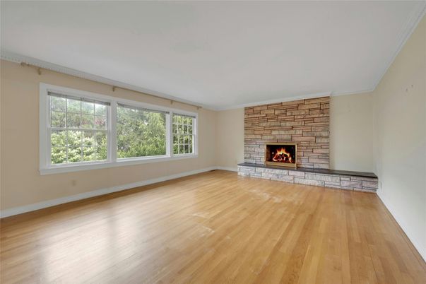 Empty room, Fireplace, Interior, Wood Texture Flooring