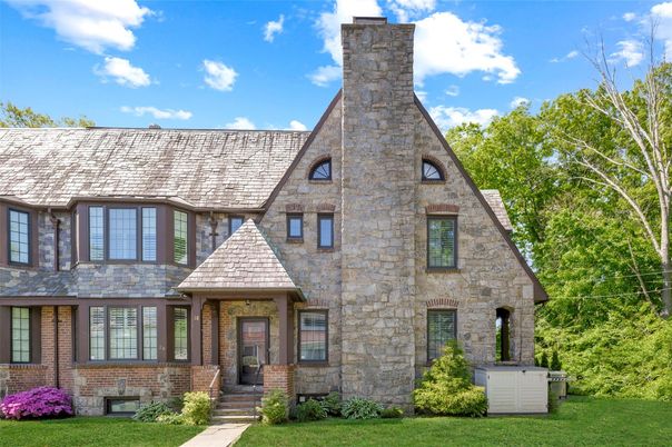 Exterior, Facade, Brick Facade, Tudor Revival