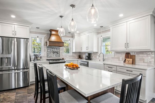 Interior, Kitchen, Pendant Lights, Recessed Lighting, Stainless Steel Appliances