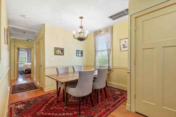 Bedroom, Chandelier, Dining room, Interior, Wood Texture Flooring