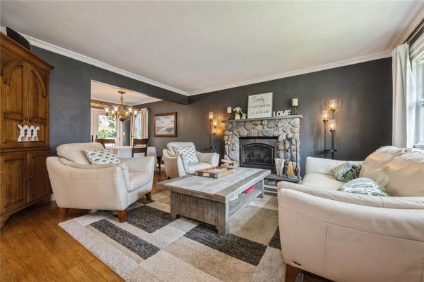 Chandelier, Dining room, Fireplace, Interior, Living room, Wood Texture Flooring