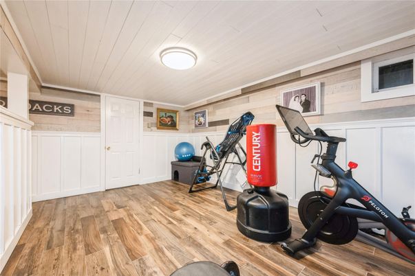 Fitness Equipment, Interior, Wood Texture Flooring, Wooden Walls