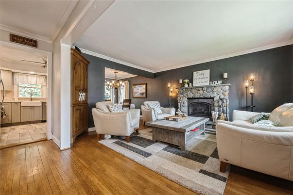 Chandelier, Fireplace, Interior, Living room, Wood Texture Flooring