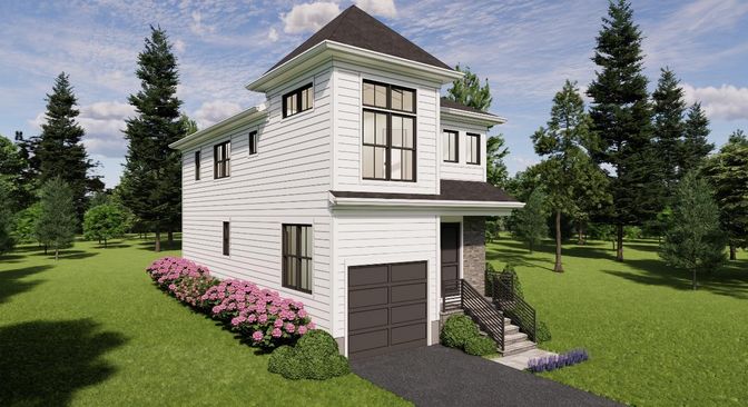 Attached, Backyard, Exterior, Facade, None