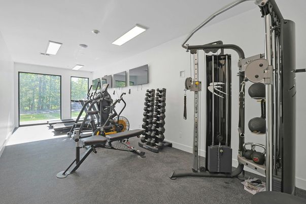 Fitness Equipment, Gym, Interior, Recessed Lighting