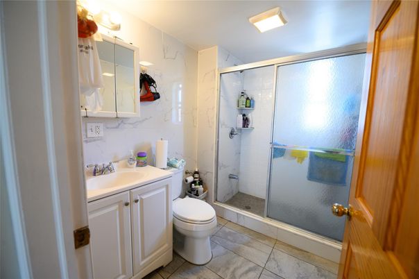 Bathroom, Glass Shower, Interior, Marble Walls