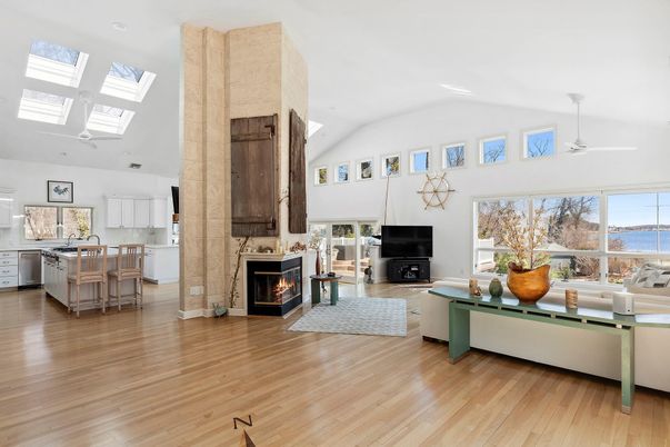 Fireplace, Interior, Kitchen, Wood Texture Flooring
