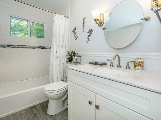 Bathroom, Interior, Wood Texture Flooring