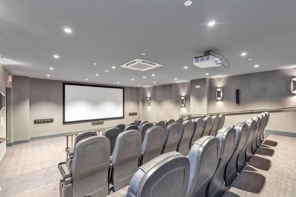 Home Theatre Room, Interior, Projection Screen, Recessed Lighting, Theatre Room