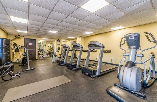 Fitness Equipment, Gym, Interior, Recessed Lighting