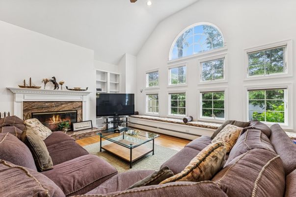 Fireplace, Interior, Living room, Wood Texture Flooring