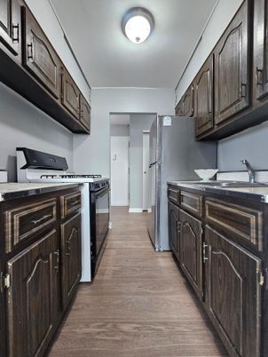 Interior, Kitchen, Wood Texture Flooring