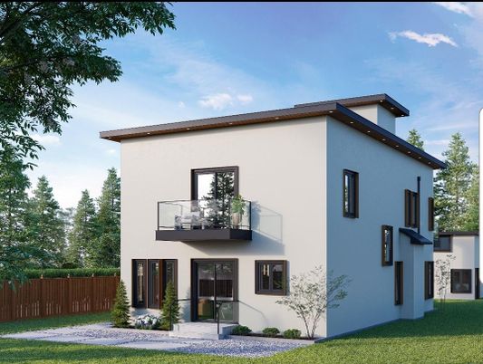Backyard, Exterior, Facade, Modern