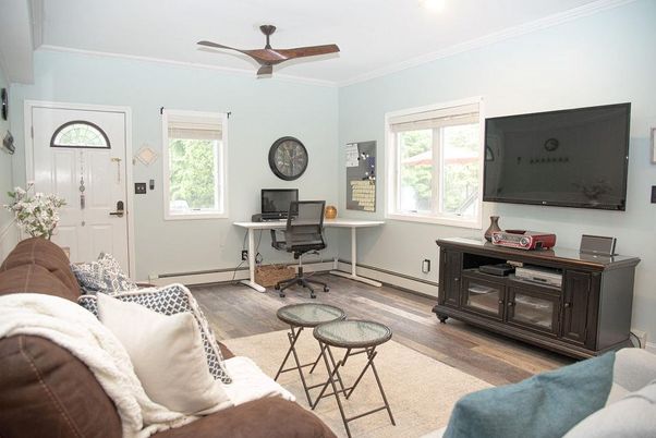 Home Office, Interior, Wood Texture Flooring