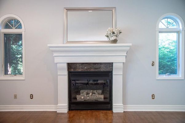 Fireplace, Interior, Wood Texture Flooring