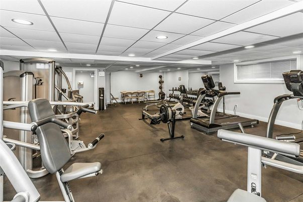 Fitness Equipment, Gym, Interior, Recessed Lighting