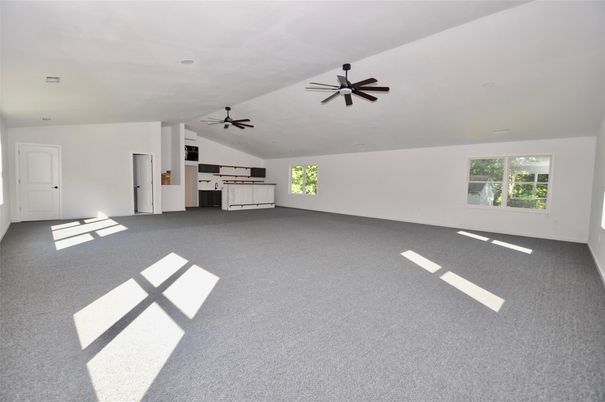 Empty room, Interior, Kitchen, Recessed Lighting