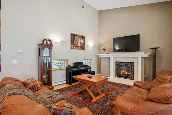 Fireplace, Interior, Living room, Piano