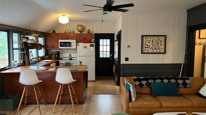 Interior, Kitchen, Wood Texture Flooring