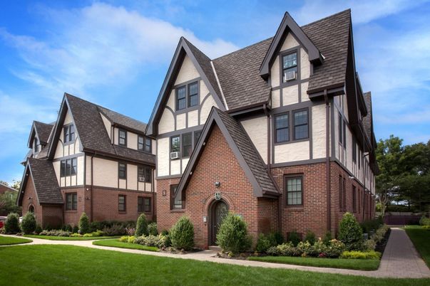 Exterior, Facade, Brick Facade, Tudor Revival