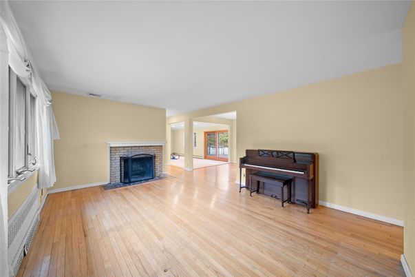Fireplace, Interior, Piano, Wood Texture Flooring