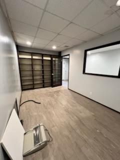 Interior, Projection Screen, Recessed Lighting, Wood Texture Flooring