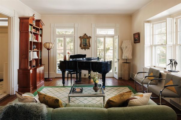 Home Office, Interior, Living room, Piano, Wood Texture Flooring