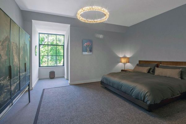 Bedroom, Interior, Pendant Lights