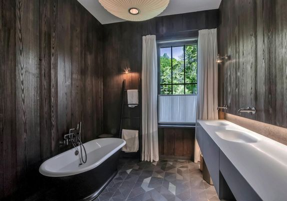 Bathroom, Interior, Wooden Walls