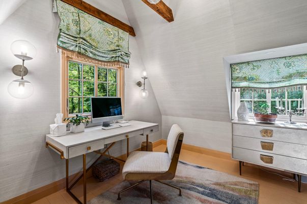 Home Office, Interior, Wooden Beams, Wood Texture Flooring
