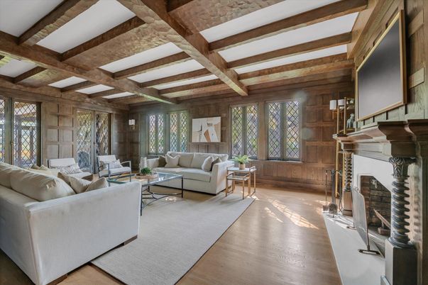 Fireplace, Interior, Living room, Wooden Beams, Wood Texture Flooring, Wooden Walls
