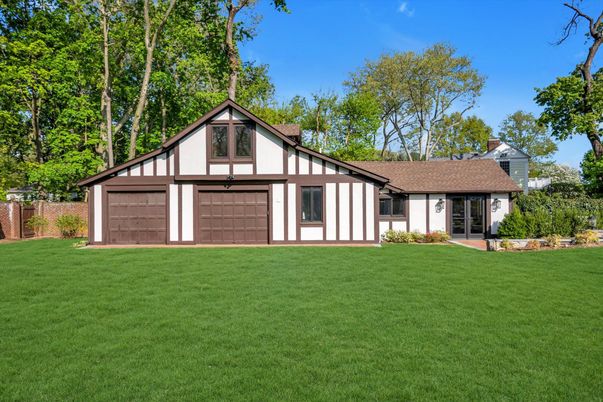 Attached, Backyard, Exterior, Facade, Tudor Revival