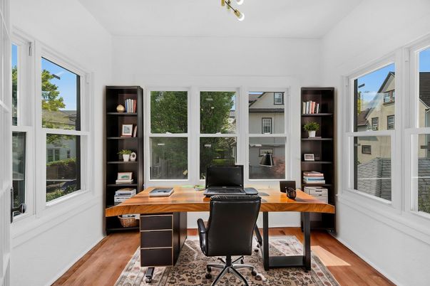 Home Office, Interior, Wood Texture Flooring