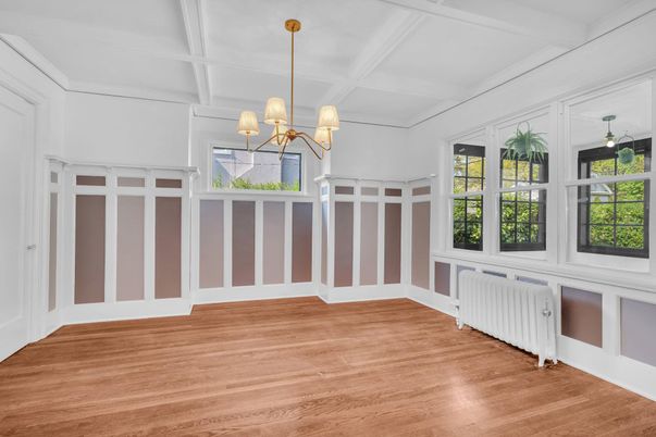 Chandelier, Empty room, Interior, Wood Texture Flooring