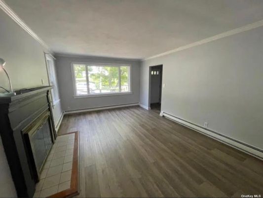 Empty room, Fireplace, Interior, Wood Texture Flooring