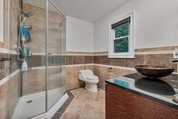 Bathroom, Dual Sink Vanities, Glass Shower, Interior