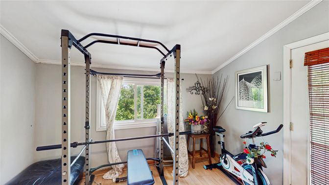 Fitness Equipment, Interior, Wood Texture Flooring